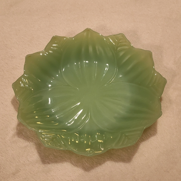 Fire King Other - Fire King Jadeite Green Lotus Plate